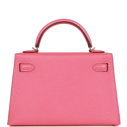 Hermes Kelly 20 Sellier Rose Lipstick Chèvre Gold Hardware