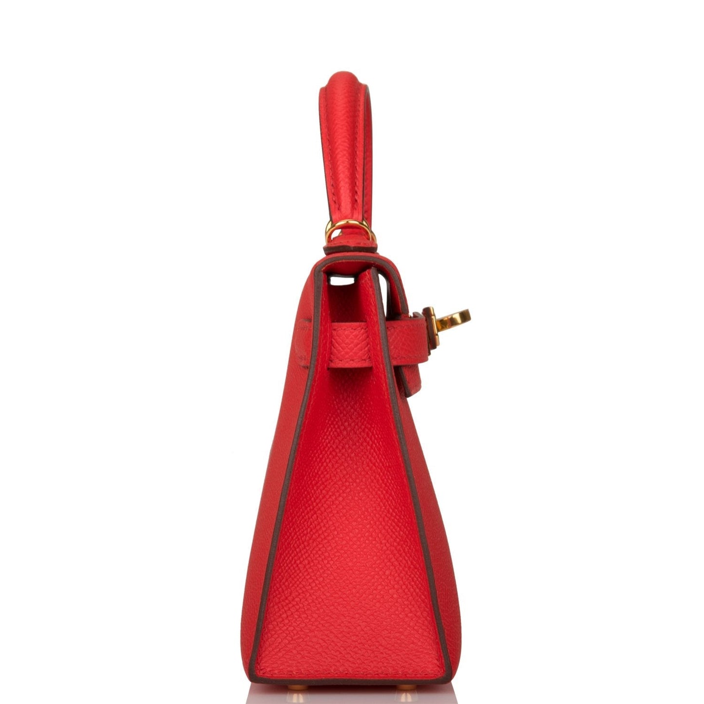 Hermes Kelly 20 Sellier Rouge de Coeur Epsom Gold Hardware