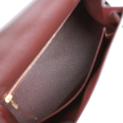 Hermes Kelly 25 Sellier Rouge Sellier Epsom Gold Hardware