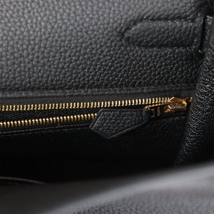 Hermes Kelly 32 Retourne Black Togo Gold Hardware