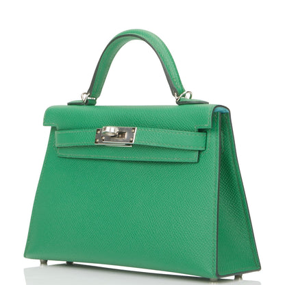 Hermes Kelly 20 Sellier Cactus Verso Epsom Palladium Hardware