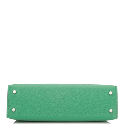 Hermes Kelly 20 Sellier Cactus Verso Epsom Palladium Hardware