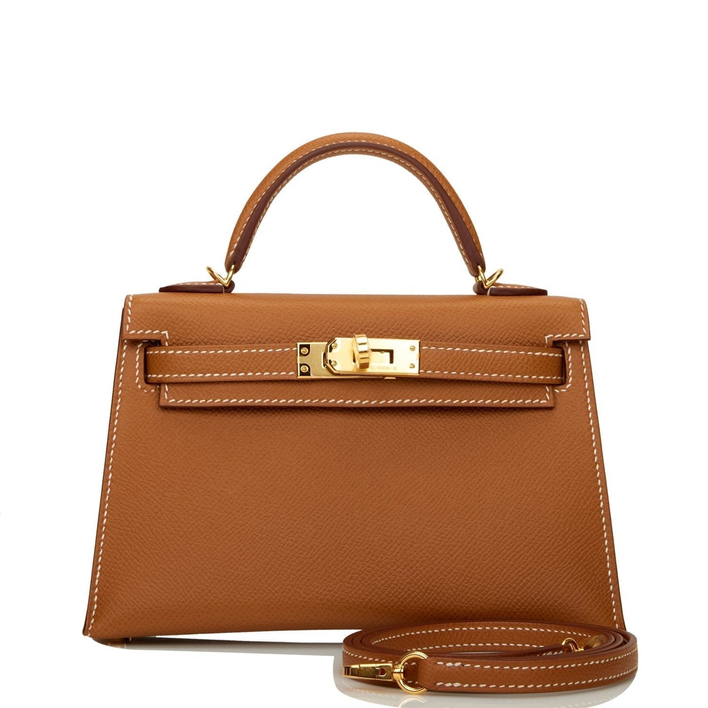 Hermes Kelly 20 Sellier Gold Epsom Gold Hardware
