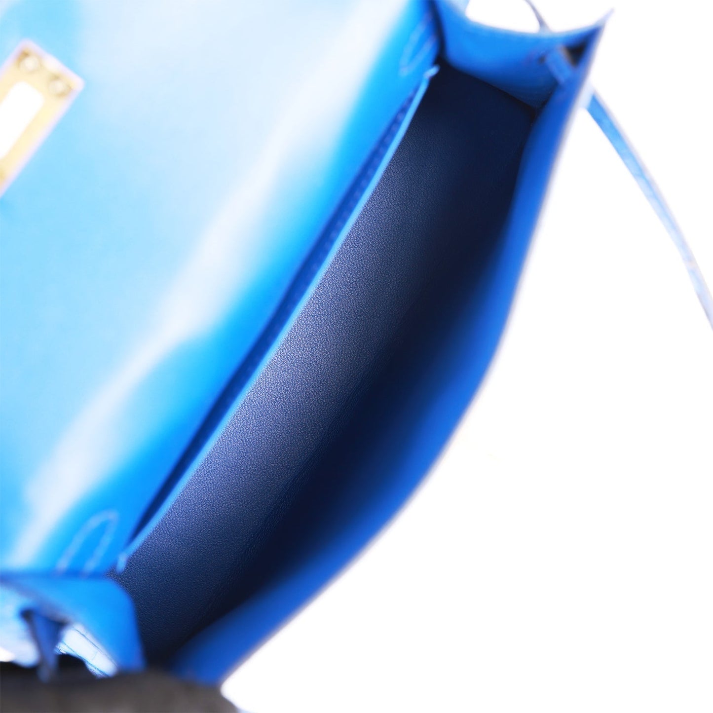 Hermes Kelly 20 Sellier Bleu Royal Matte Alligator Gold Hardware