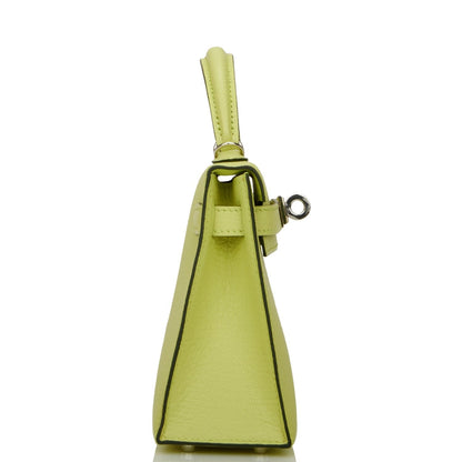 Hermes Kelly 20 Sellier Jaune Bourgeon Chevre Palladium Hardware