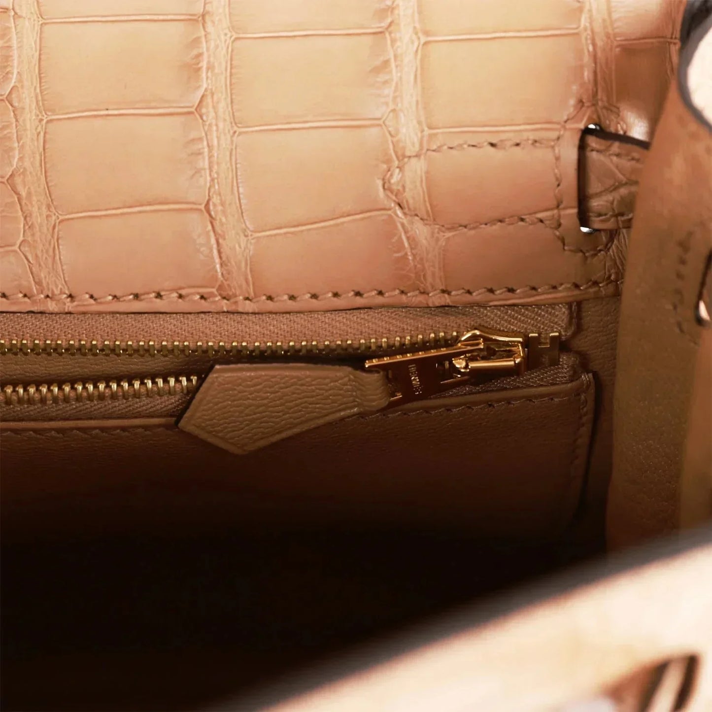 Hermes Kelly 25 Retourne Chai Matte Alligator Gold Hardware