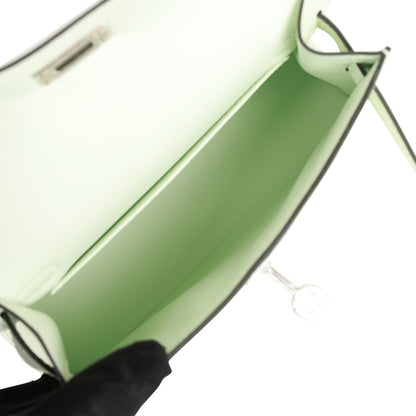 Hermes Kelly 20 Sellier Vert Fizz Epsom Palladium Hardware