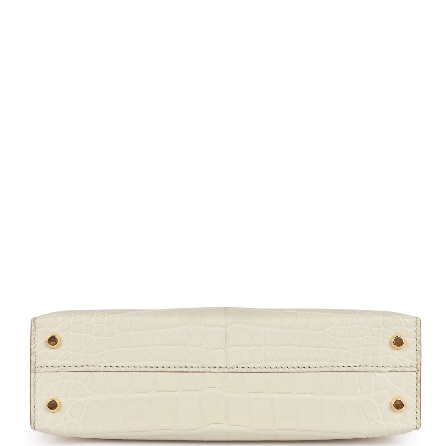 Hermes Kelly 20cm Sellier Beton Matte Alligator Gold Hardware