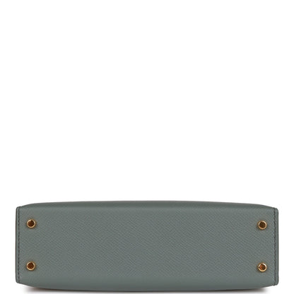 Hermes Kelly 20 Sellier Vert Amande Epsom Gold Hardware