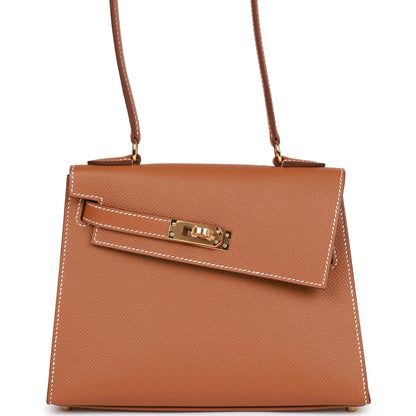 Hermes Kelly 20 Sellier en Desordre Gold Epsom Gold Hardware