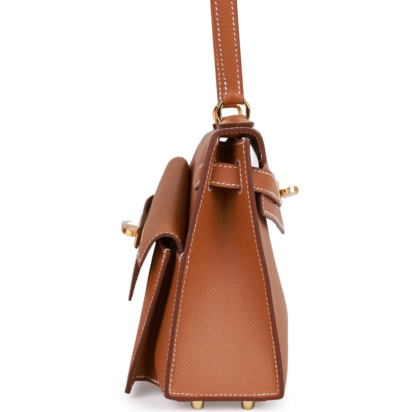 Hermes Kelly 20 Sellier en Desordre Gold Epsom Gold Hardware