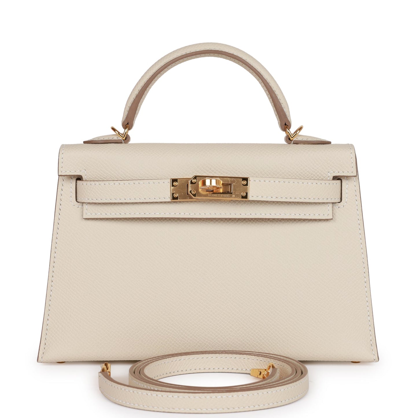 Hermes Kelly 20 Sellier Craie Epsom Gold Hardware