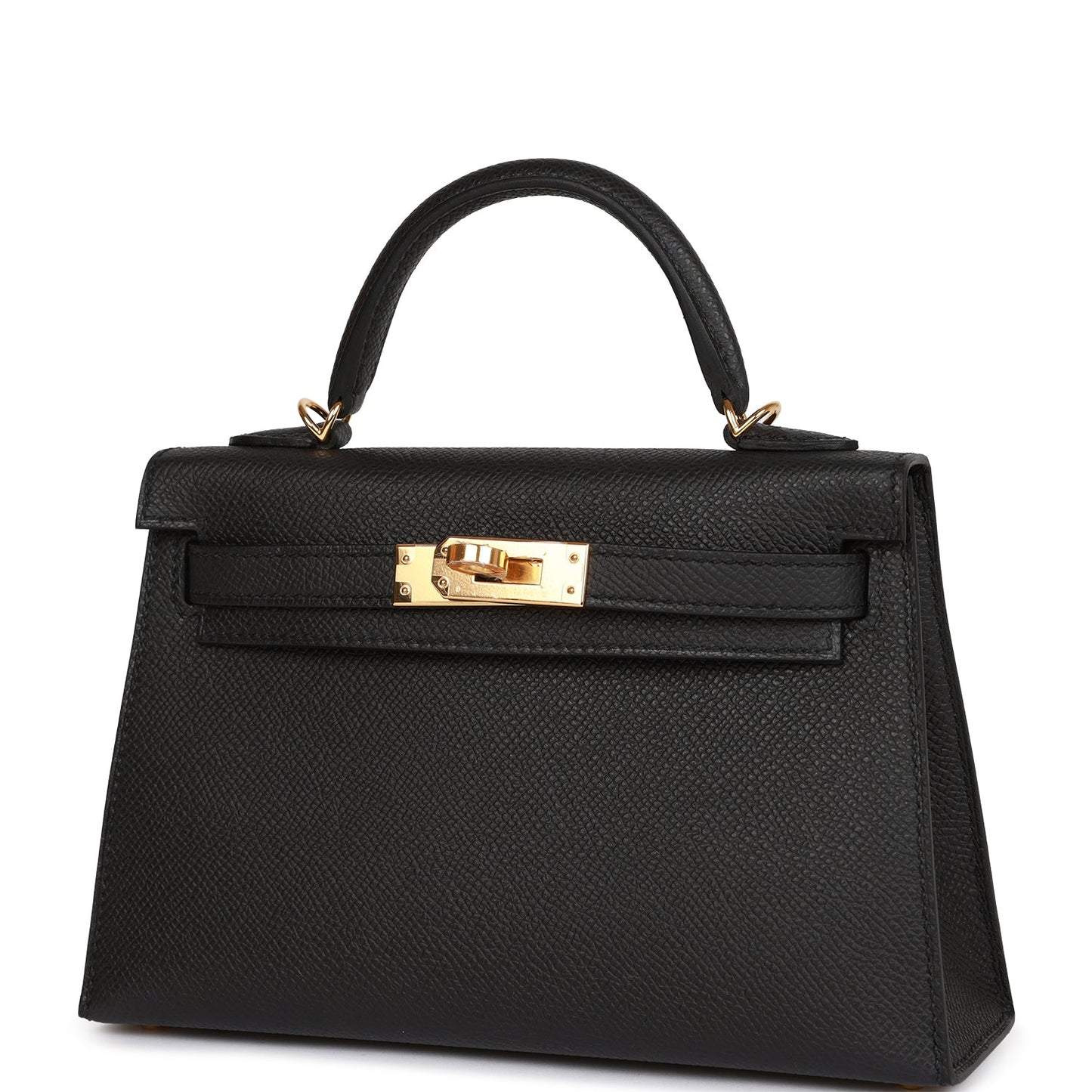 Hermes Kelly 20 Sellier Black Epsom Gold Hardware Deposit 1