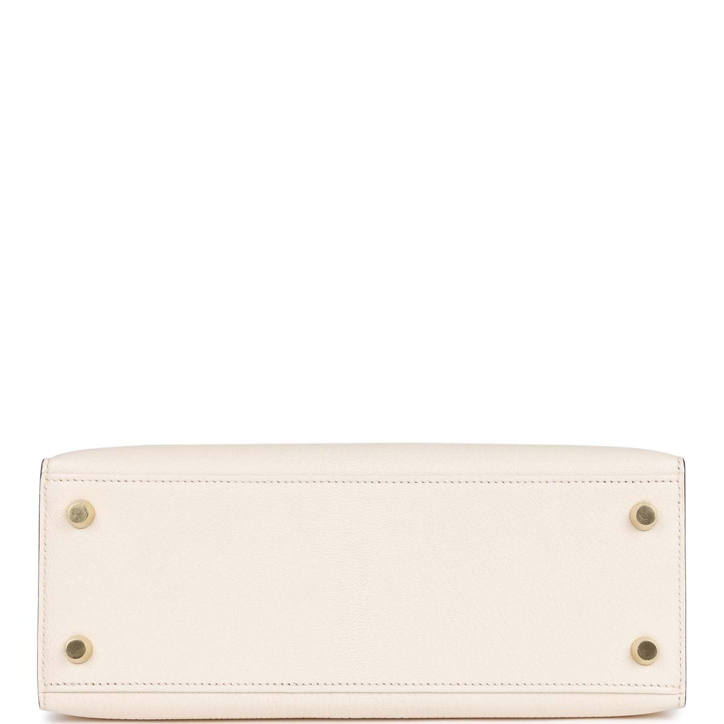 Hermes Special Order (HSS) Kelly Sellier 25 Nata Verso Chevre Brushed Gold Hardware