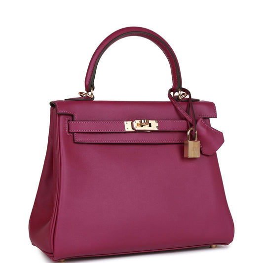 Hermes Kelly 25 Retourne Anemone Swift Permabrass Hardware
