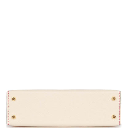 Hermes Special Order (HSS) Kelly 20 Sellier Nata Verso Epsom Gold Hardware