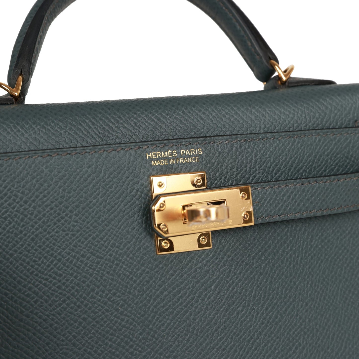 Hermes Kelly 20 Sellier Bleu Orage Epsom Gold Hardware