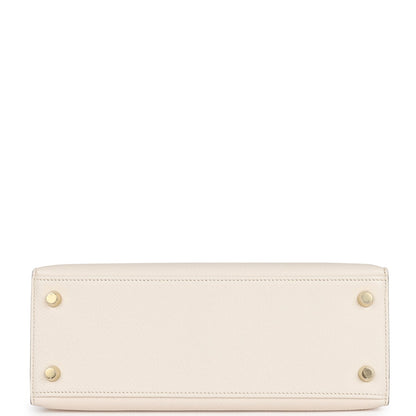 Hermes Special Order (HSS) Kelly Sellier 25 Nata Verso Chevre Gold Hardware