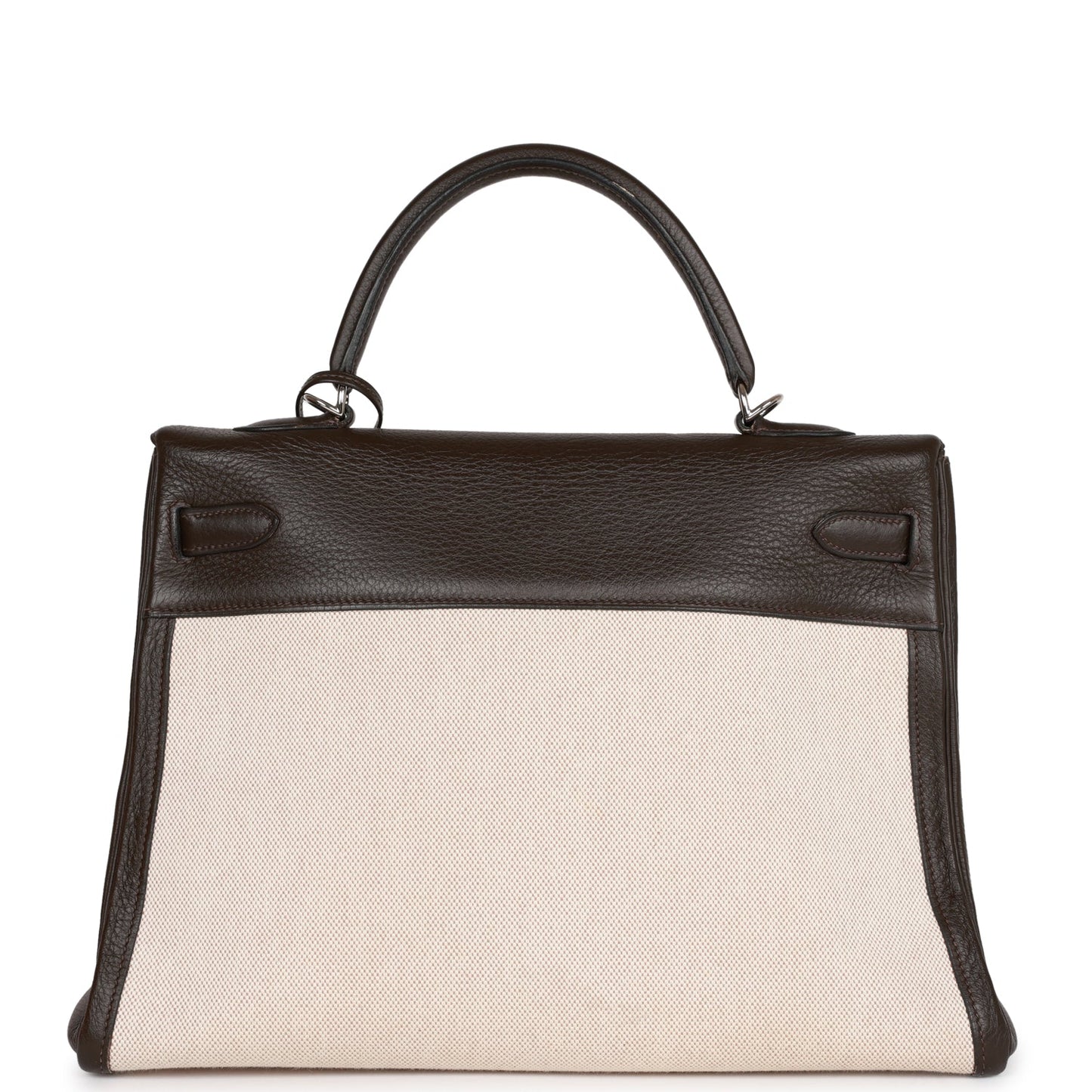 Hermes Kelly 35 Retourne Ebene Clemence and Toile H Palladium Hardware - Payment 1