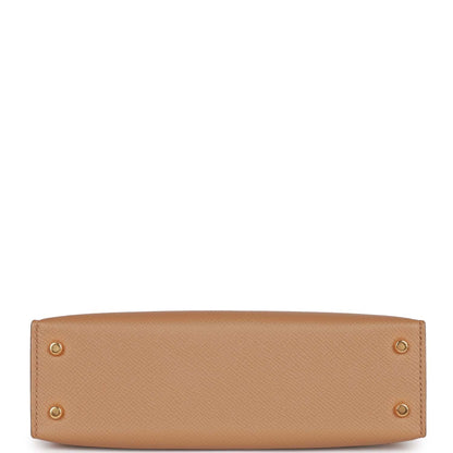 Hermes Kelly 20 Sellier Chai Epsom Gold Hardware