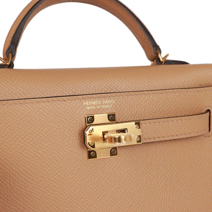 Hermes Kelly 20 Sellier Chai Epsom Gold Hardware