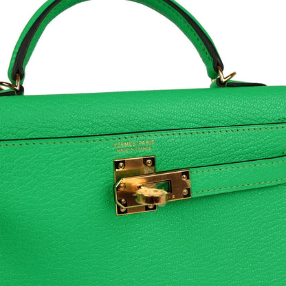 Hermes Kelly 20 Sellier Vert Comics Chevre Gold Hardware