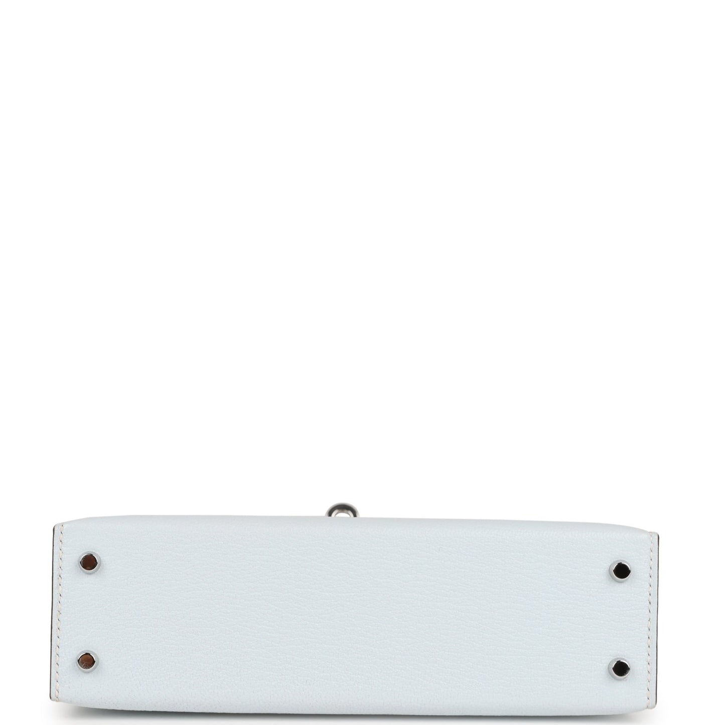 Hermes Kelly 20 Sellier Bleu Brume Chevre Palladium Hardware