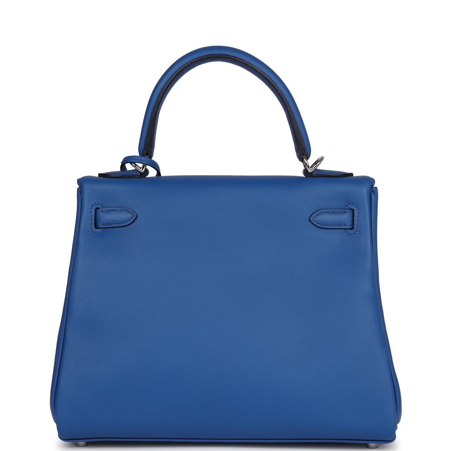 Hermes Kelly 25 Retourne Bleu France Swift Palladium Hardware