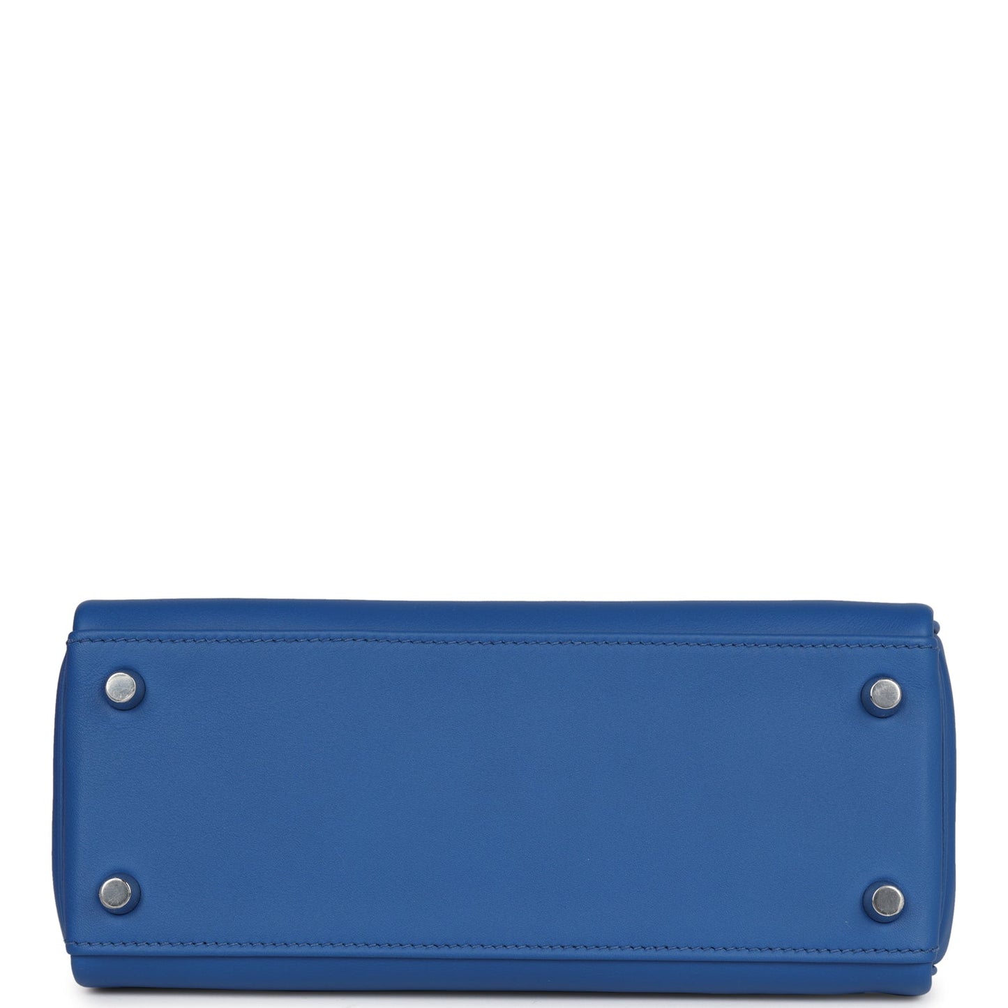 Hermes Kelly 25 Retourne Bleu France Swift Palladium Hardware