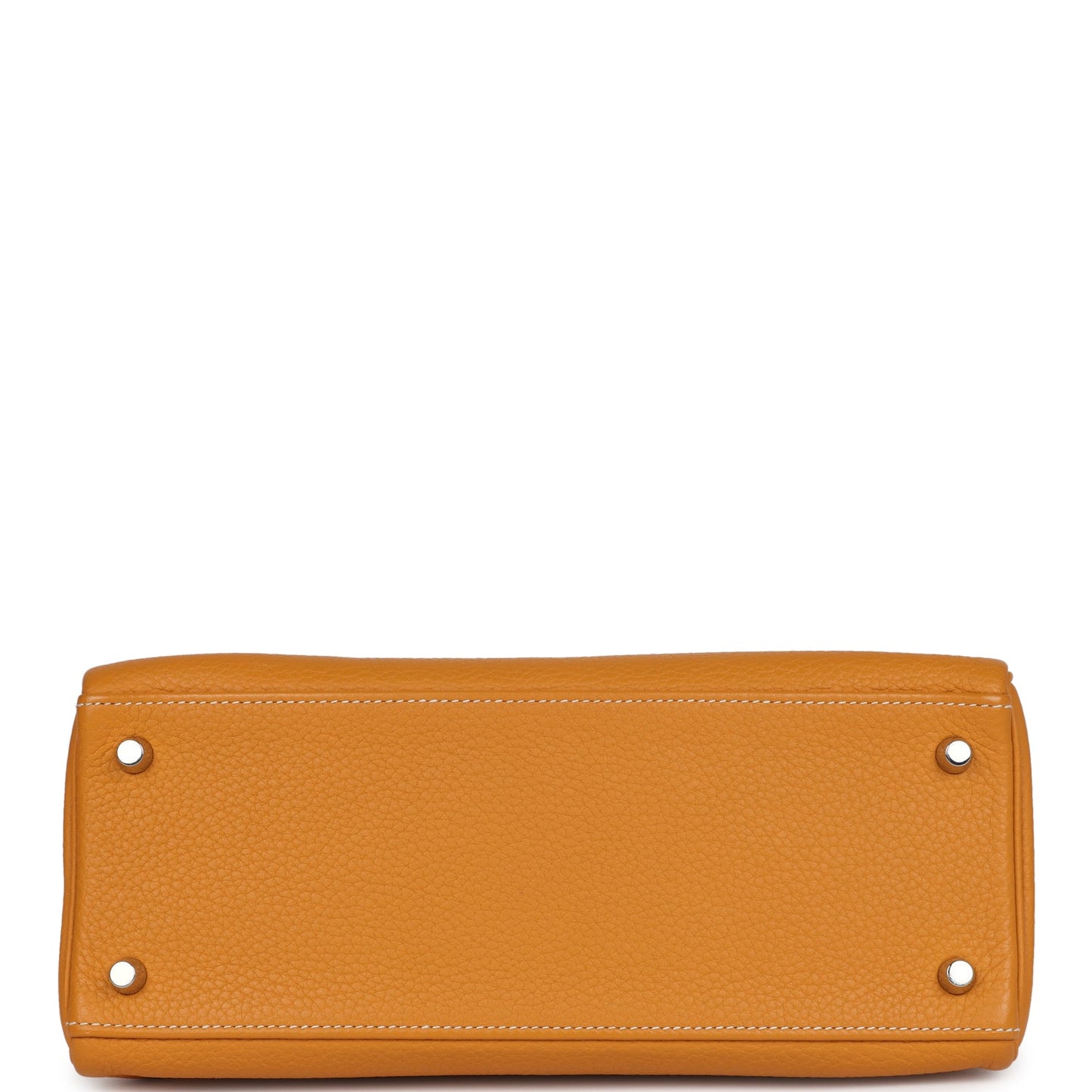 Pre-Owned Hermes Kelly Retourne 28 Moutarde Clemence Palladium Hardware