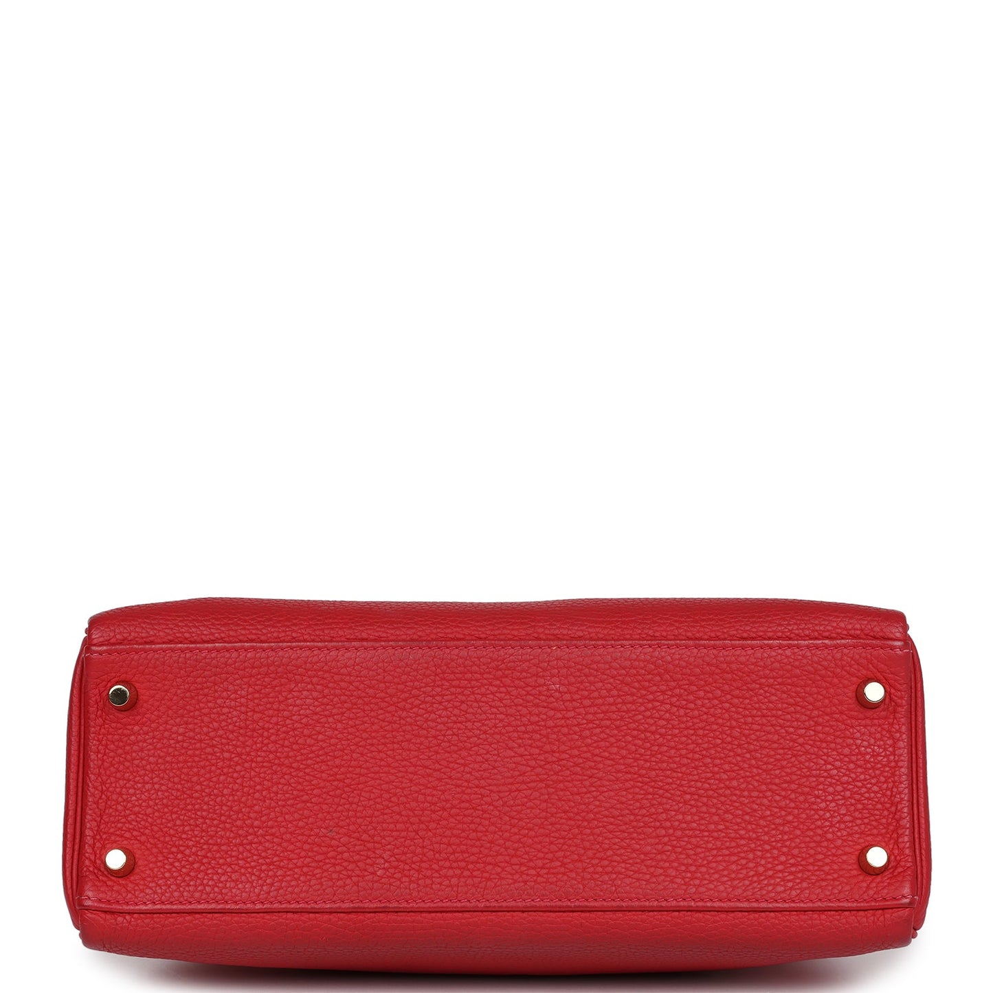 Pre-owned Hermes Kelly Retourne 32 Vermillion Clemence Gold Hardware