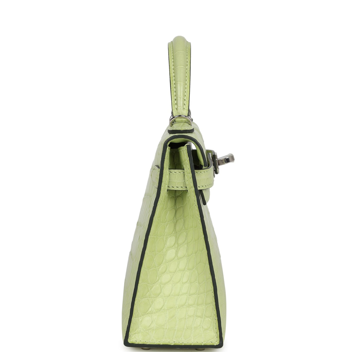Hermes Kelly 20 Sellier Jaune Bourgeon Matte Alligator Palladium Hardware