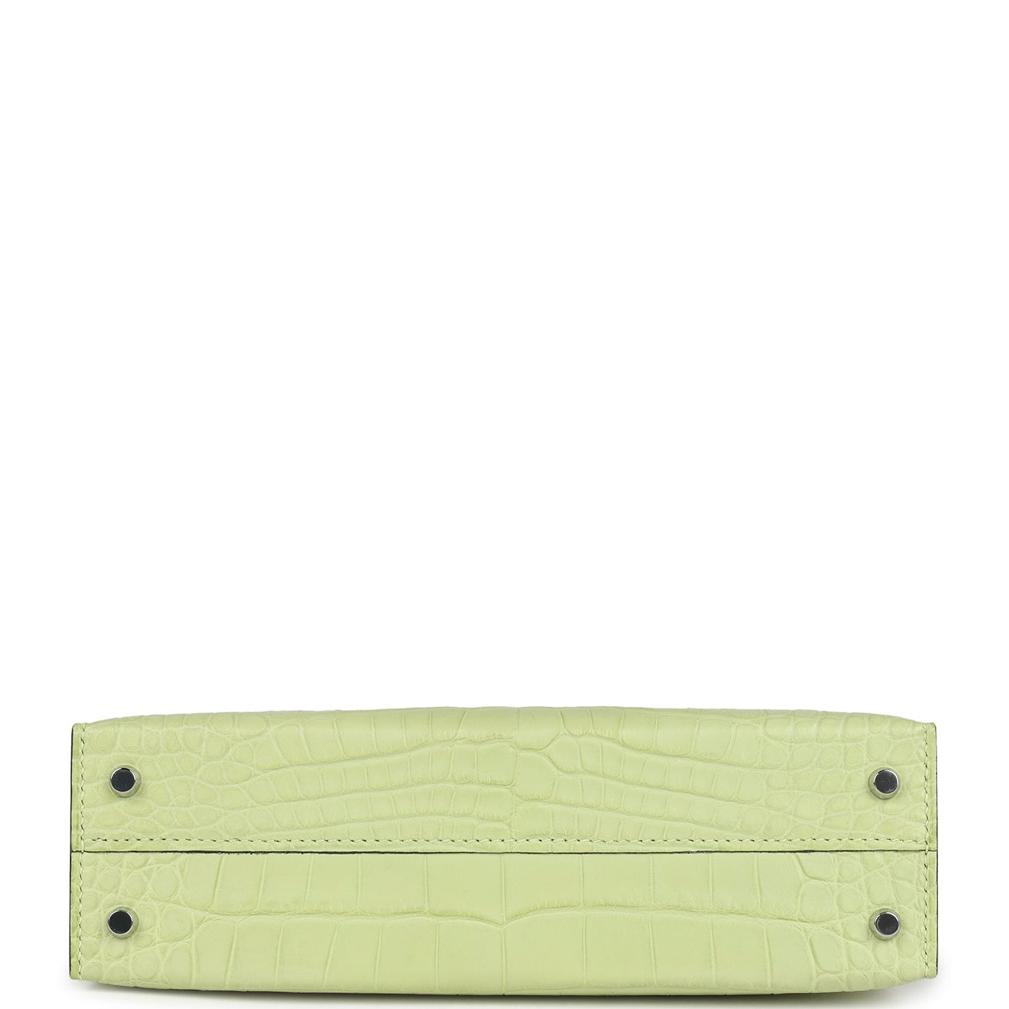 Hermes Kelly 20 Sellier Jaune Bourgeon Matte Alligator Palladium Hardware