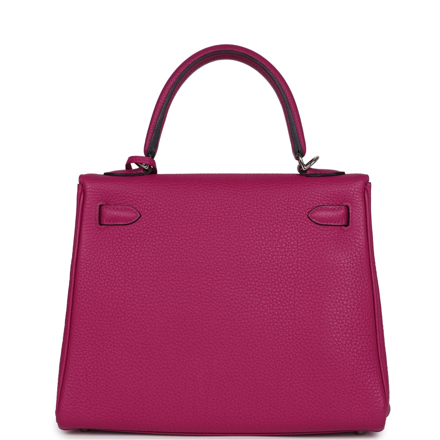Pre-owned Hermes Kelly Retourne 25 Rose Pourpre Togo Palladium Hardware