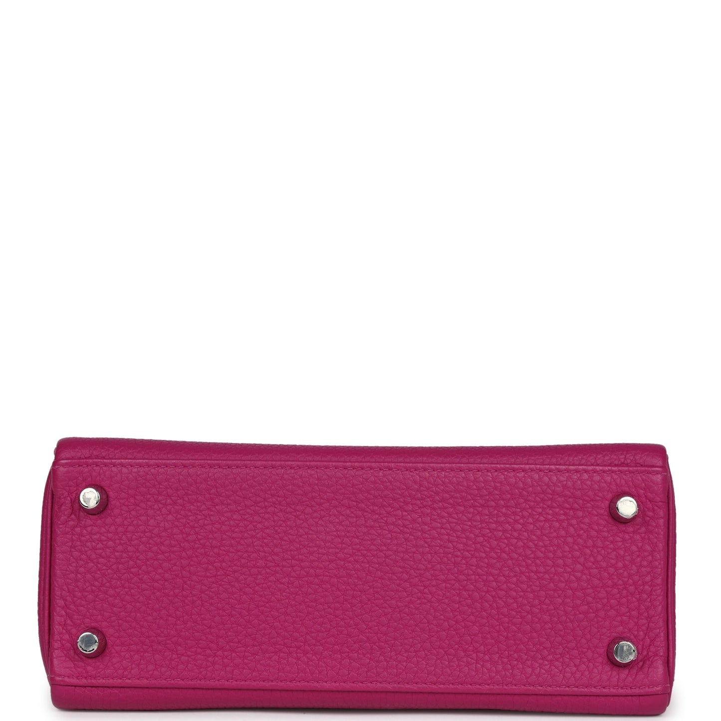 Pre-owned Hermes Kelly Retourne 25 Rose Pourpre Togo Palladium Hardware