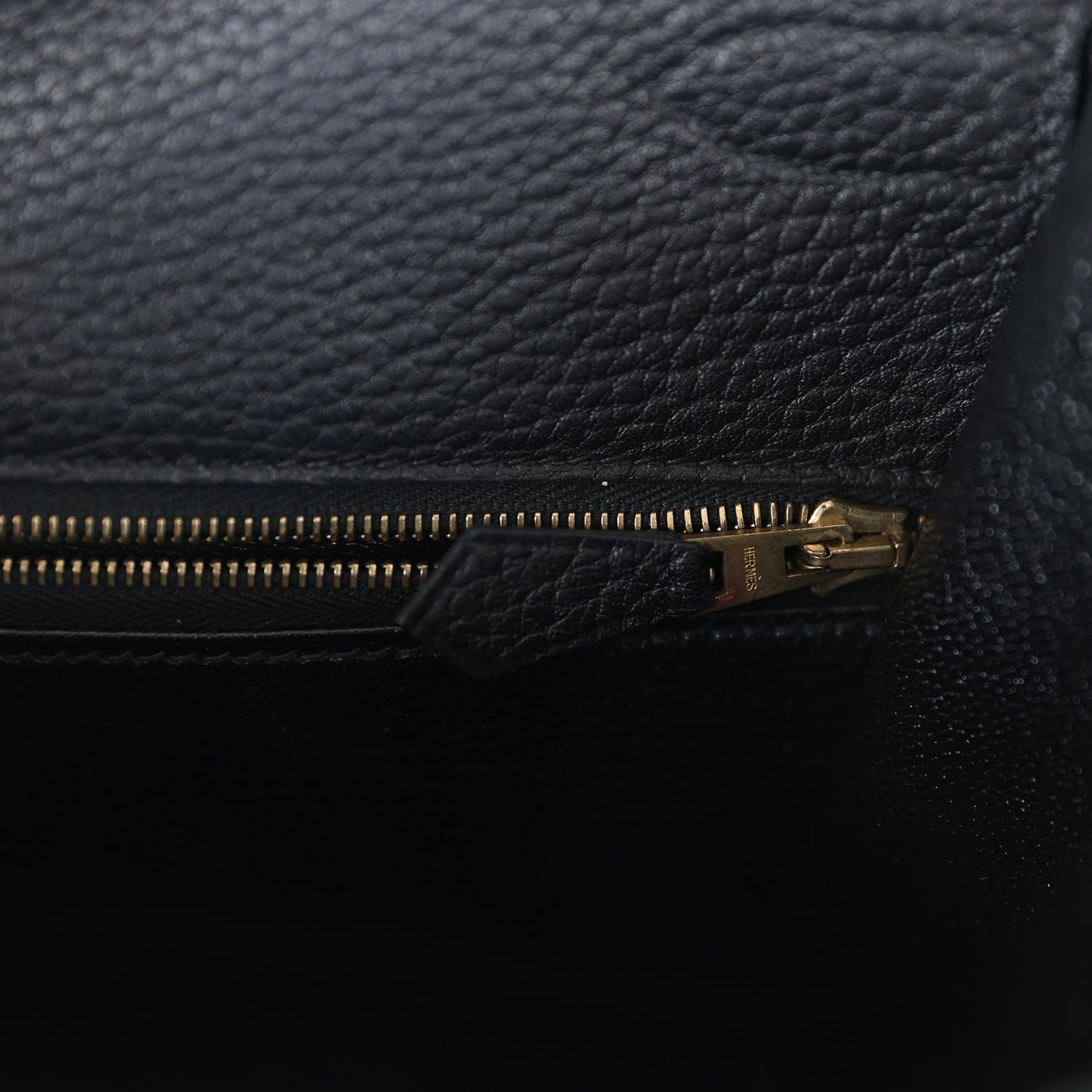 Vintage Hermes Kelly Sellier 35 Black Fjord Gold Hardware