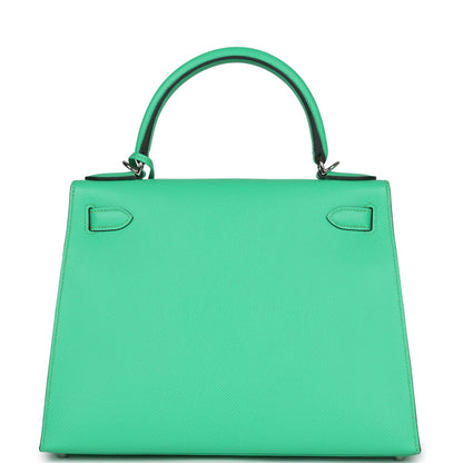 Hermes Kelly Sellier 28 Vert Comics Epsom Palladium Hardware