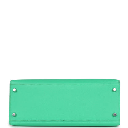 Hermes Kelly Sellier 28 Vert Comics Epsom Palladium Hardware