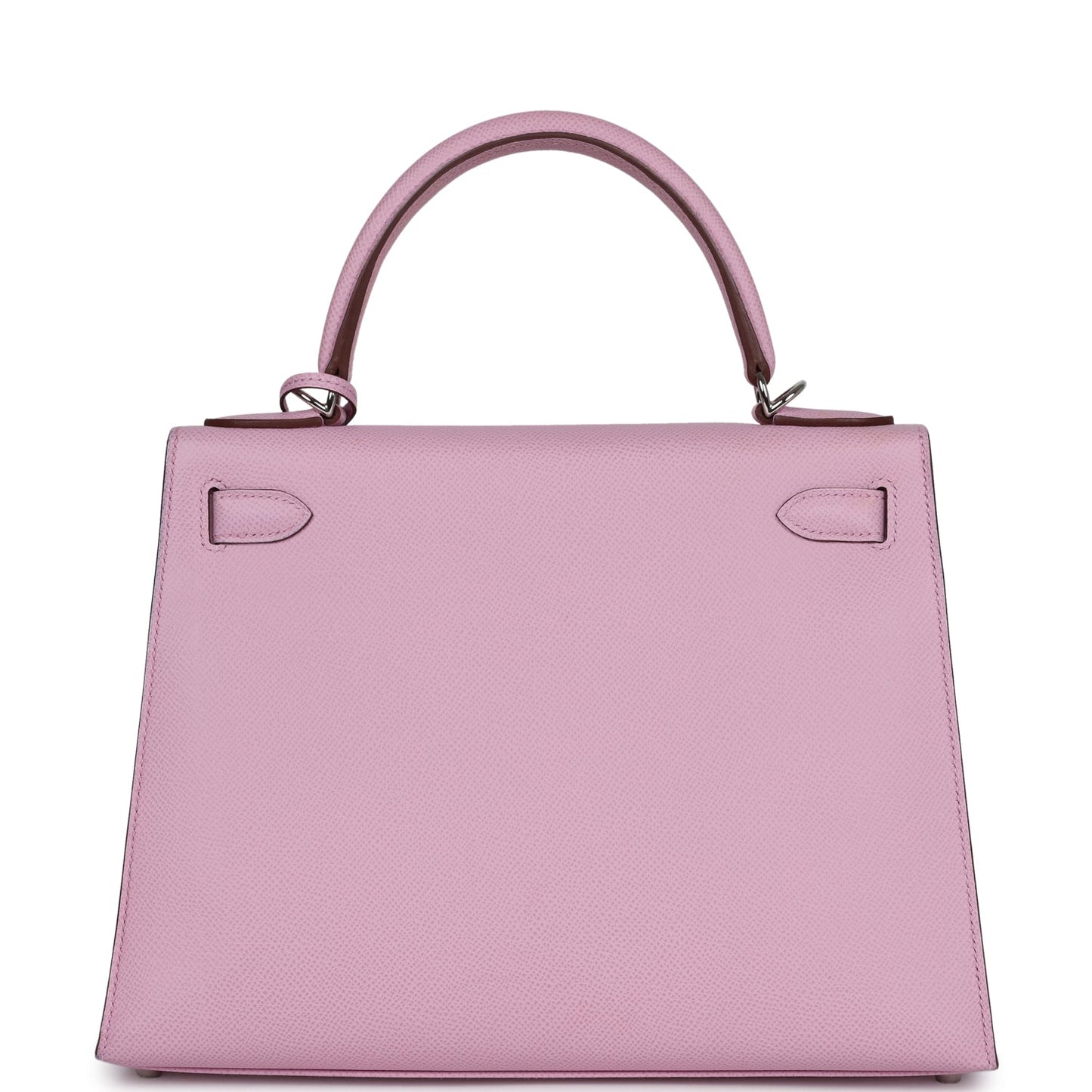 Pre-owned Hermes Kelly Sellier 28 Mauve Sylvestre Epsom Palladium Hardware