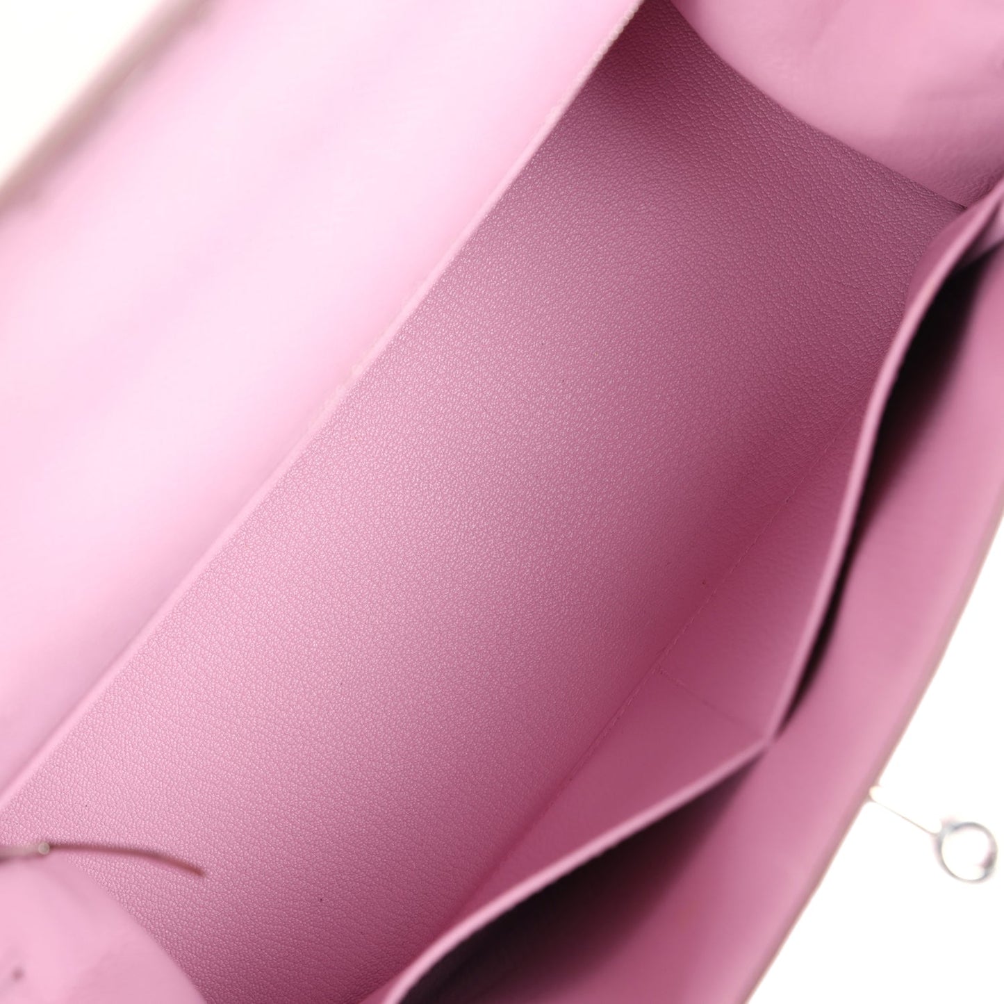 Pre-owned Hermes Kelly Sellier 28 Mauve Sylvestre Epsom Palladium Hardware