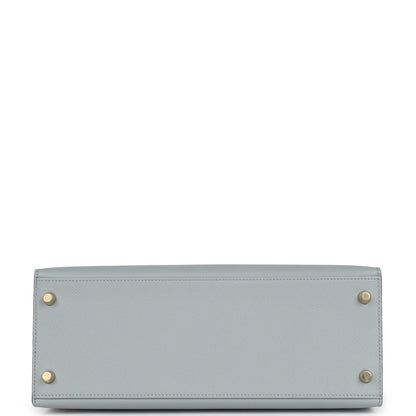 Hermes Special Order (HSS) Kelly Sellier 28 Bleu Glacier Verso Epsom Gold Hardware