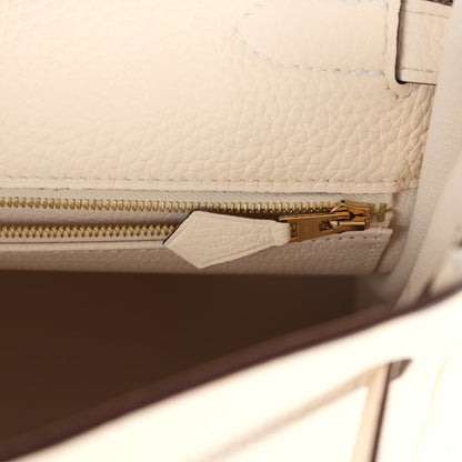 Pre-owned Hermes Kelly Retourne 32 Nata Clemence Gold Hardware