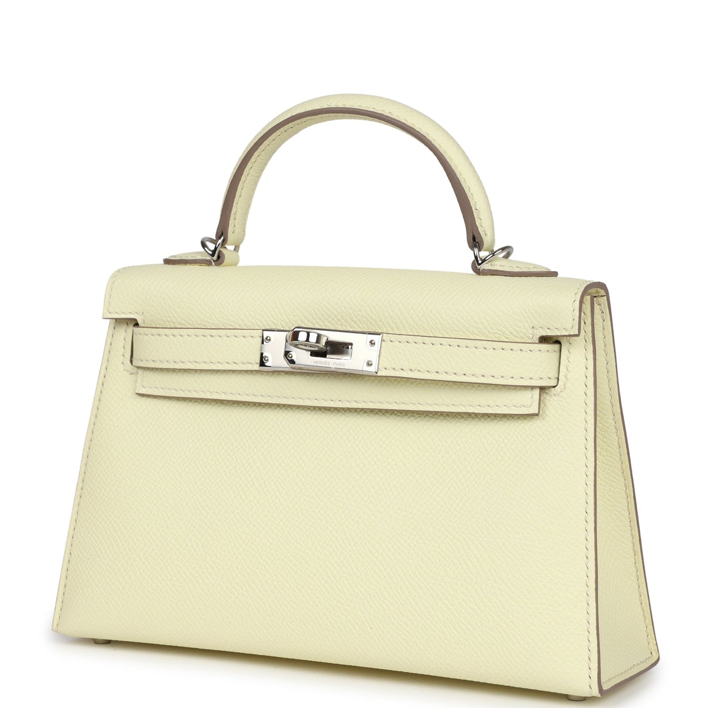 Hermes Kelly Sellier 20 Jaune Milton Epsom Palladium Hardware
