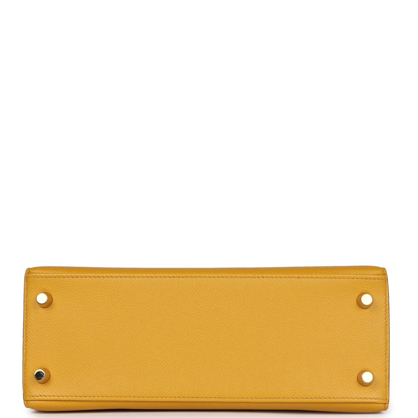 Pre-owned Hermes Kelly Sellier 25 Jaune Ambre Epsom Gold Hardware