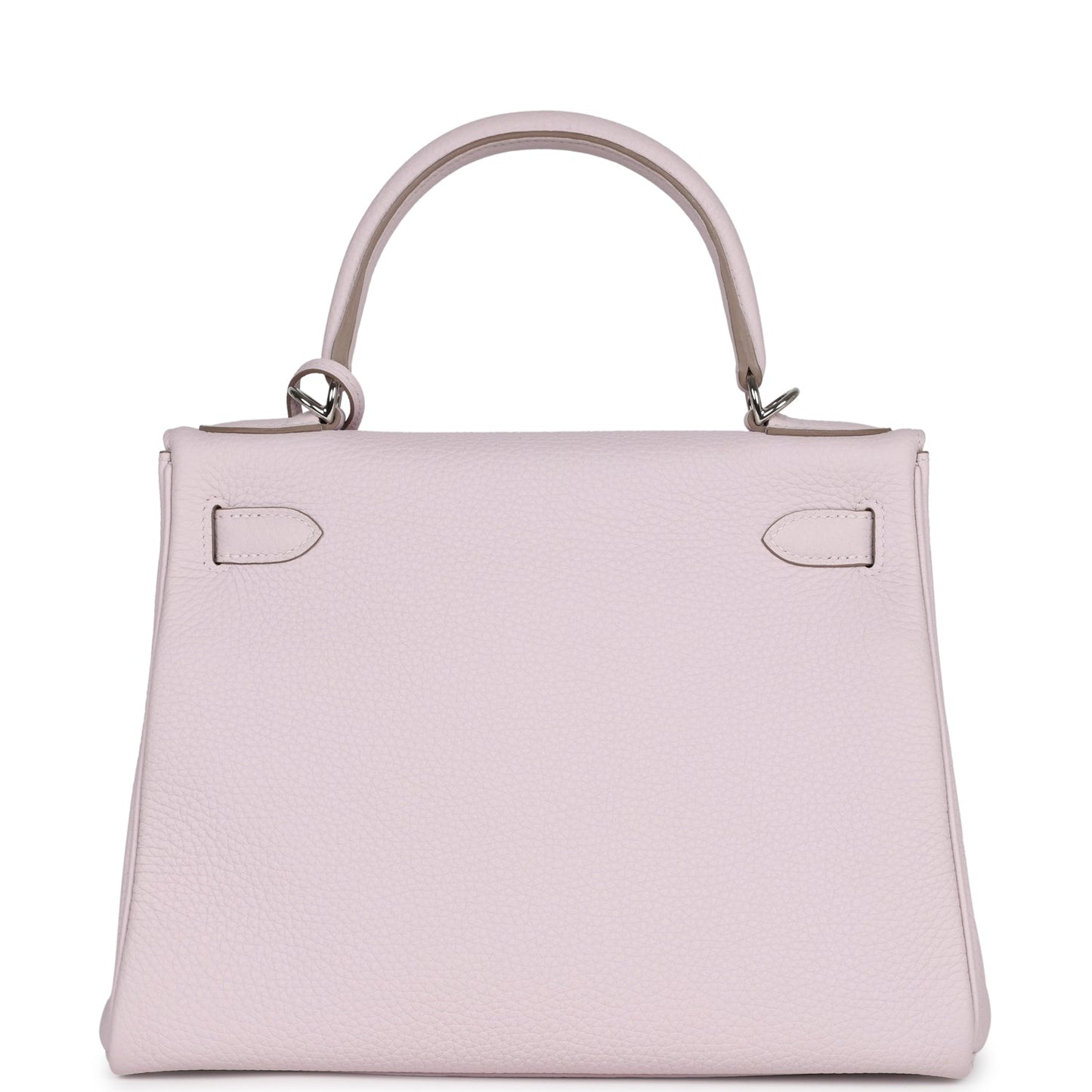 Pre-owned Hermes Kelly Retourne 28 Mauve Pale Clemence Palladium Hardware