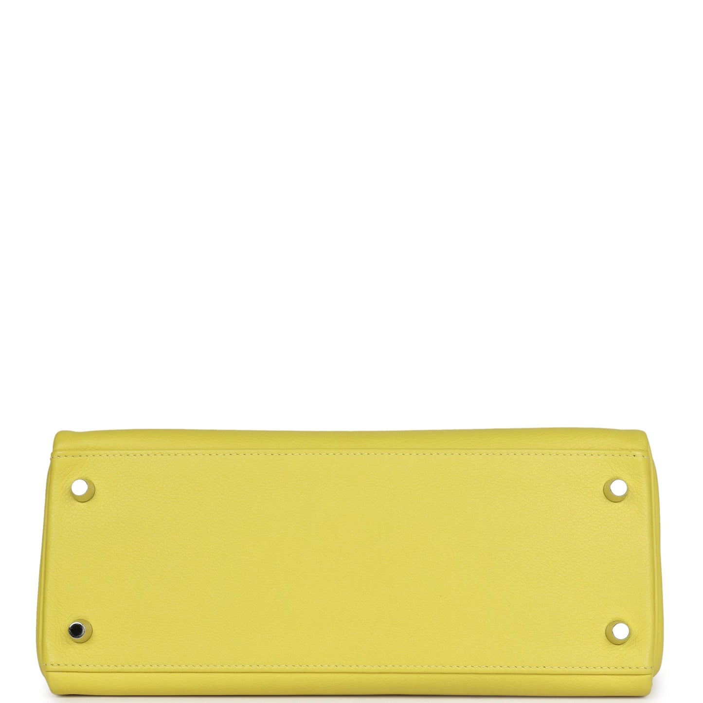 Pre-owned Hermes Kelly Retourne 28 Lime Evercolor Palladium Hardware