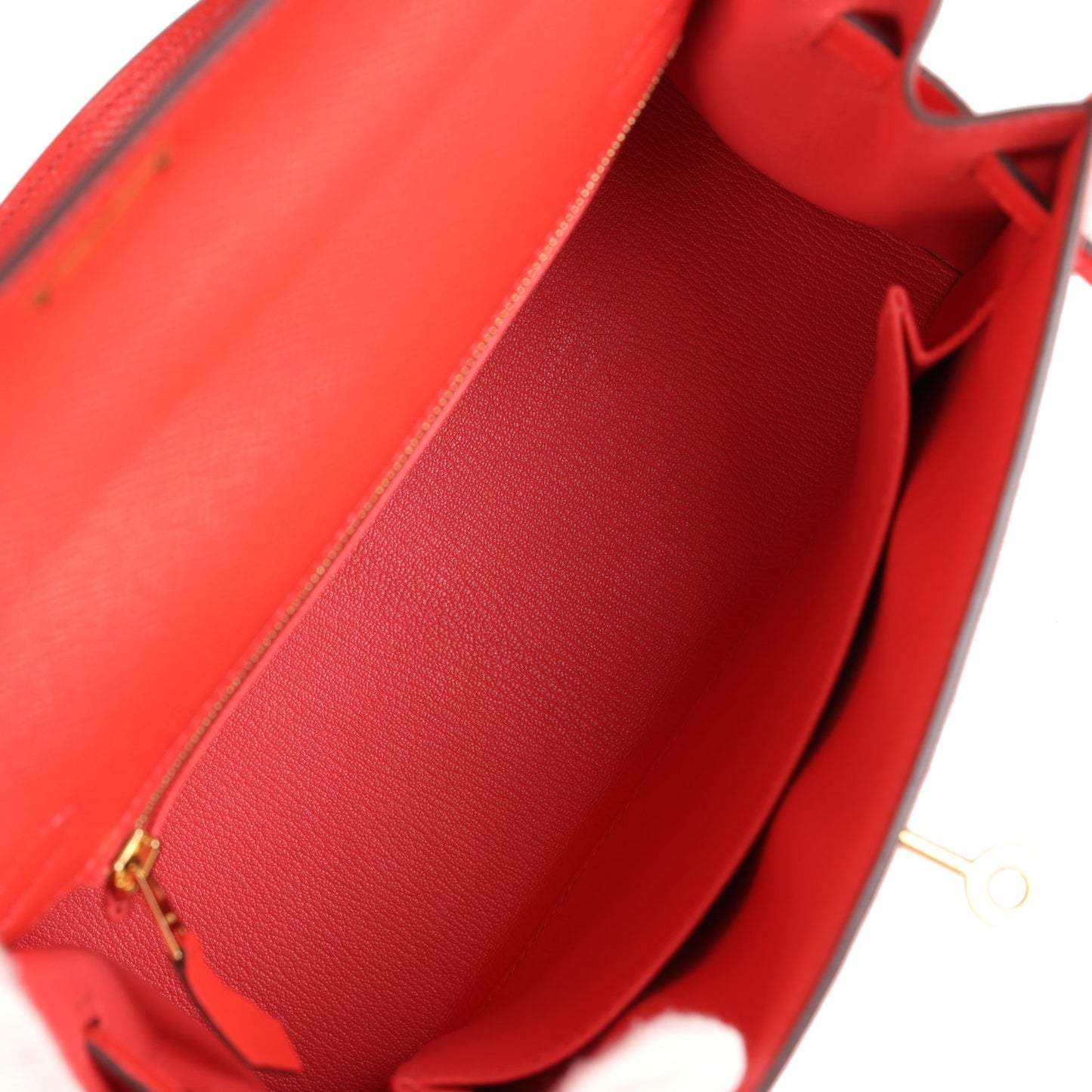 Pre-owned Hermes Kelly Sellier 25 Rose Jaipur Epsom Gold Hardware