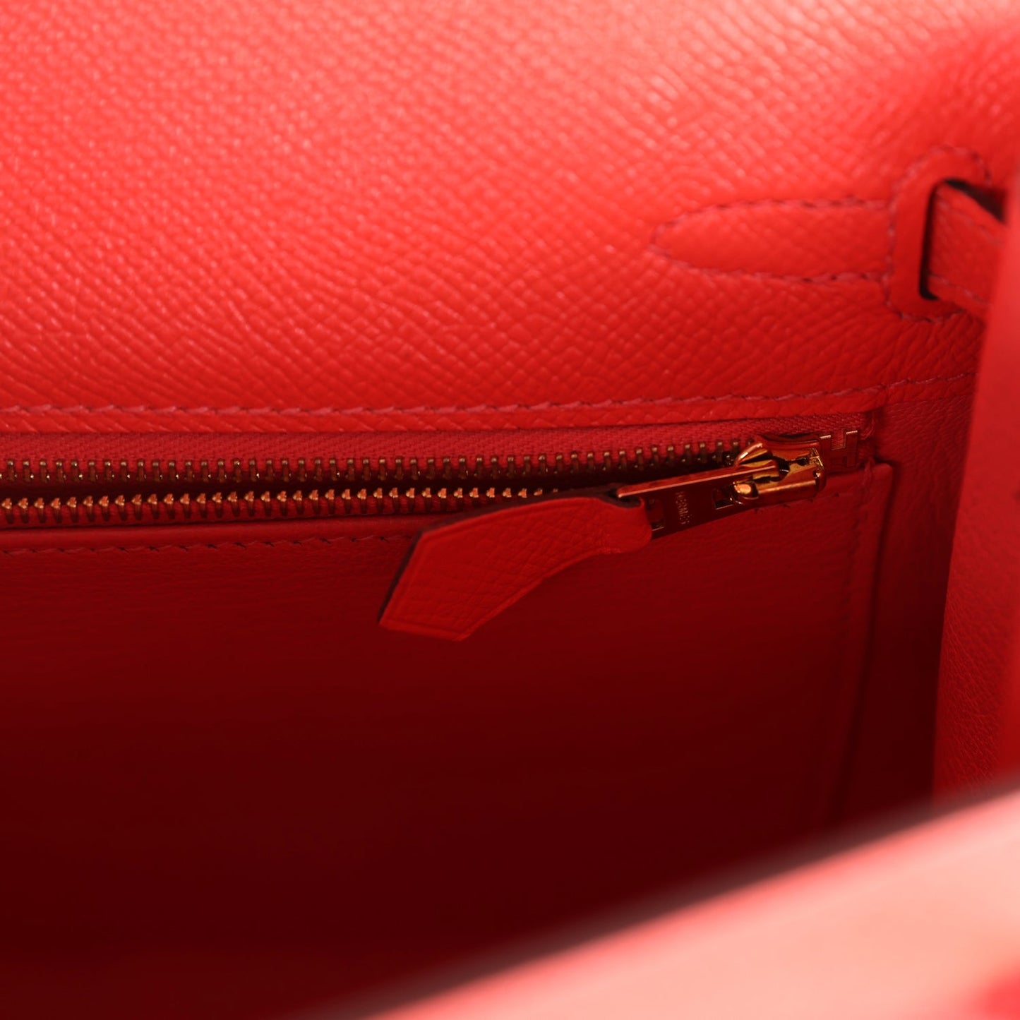 Pre-owned Hermes Kelly Sellier 25 Rose Jaipur Epsom Gold Hardware