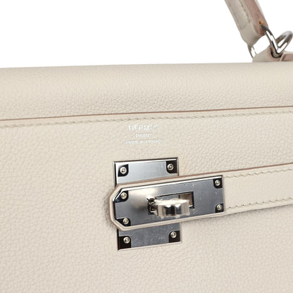 Hermes Kelly Retourne 28 Beton Togo Palladium Hardware