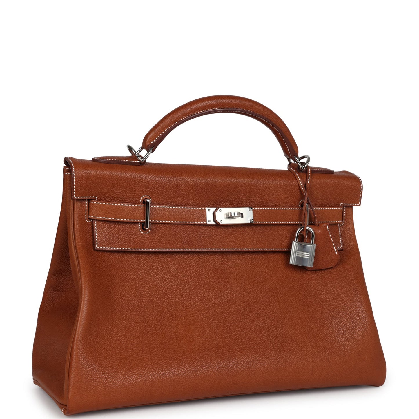 Hermes Kelly 42 Maxi Fauve Barenia Faubourg Palladium Hardware